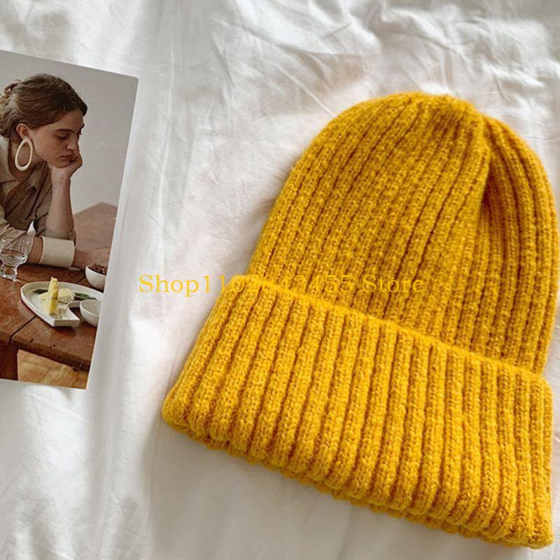 Beanie Cuffed Knit - 49MC للجنسين الشتاء مضلع قبعة صغيرة