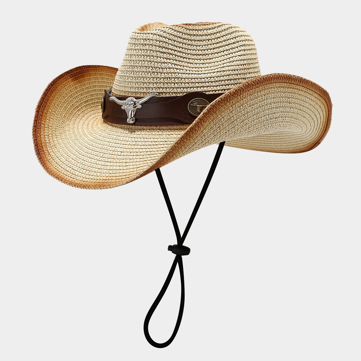 Cowboy Hat Straw - قبعة كاوبوي أمريكية جديدة بنمط غربي،