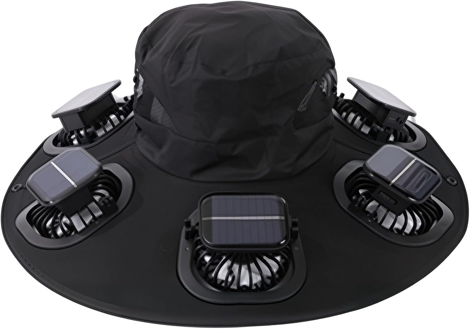 Sun Hat Wide Brim - قبعة شمسية مزودة بـ 6 مراوح