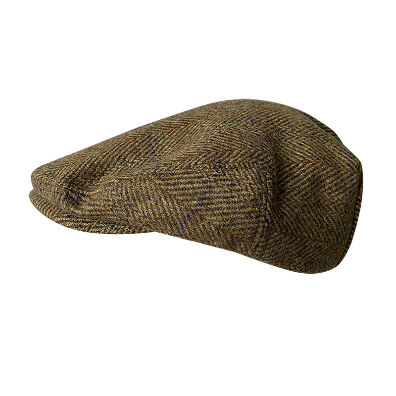 الرجال مخطط رمادي الصوف قبعة م - مراجعة Newsboy Cap Ivy وسعره