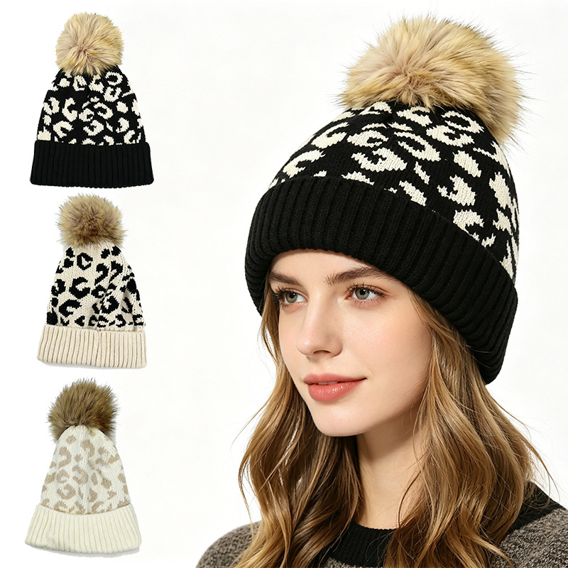 قبعة صوفية نسائية دافئة بطبعة  - مراجعة Beanie Cuffed Knit وسعره