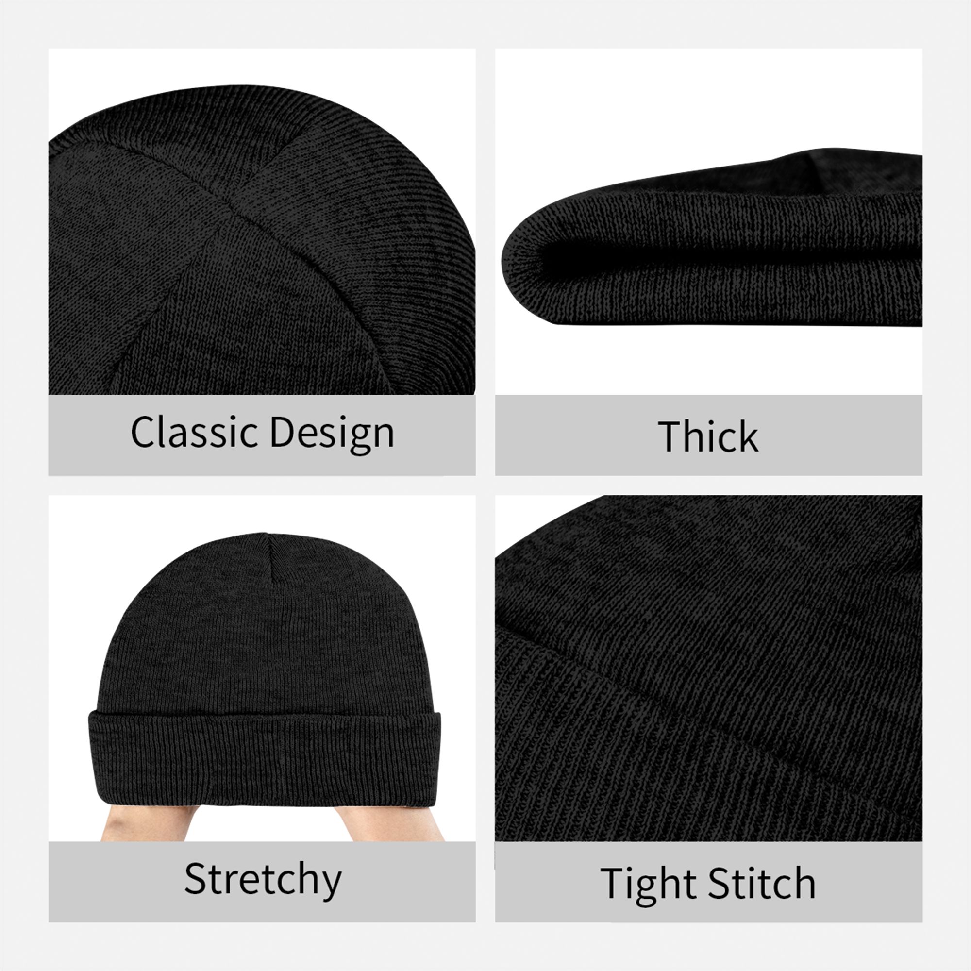قبعة بيني محبوكة دافئة للشتاء  - مراجعة Beanie Cuffed Knit وسعره