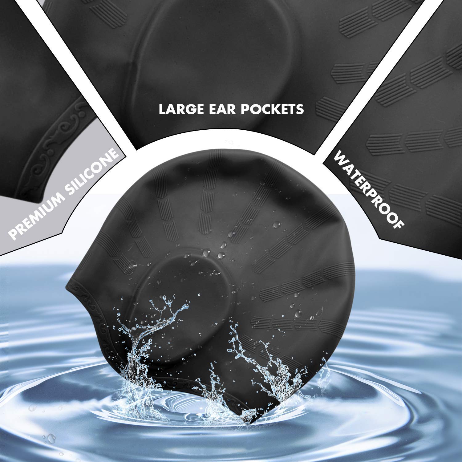 الكبار قبعات السباحة مرونة عال - مراجعة Swim Hat Silicone وسعره